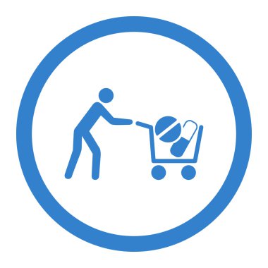 Pharmacy Shopping Circled Vector Icon