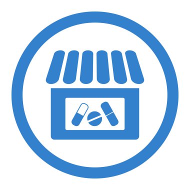 Klinik yuvarlak vektör simgesi