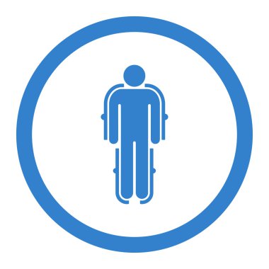 Dış iskelet yuvarlak vektör simgesi