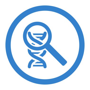 DNA daire içinde vektör simge keşfetmek