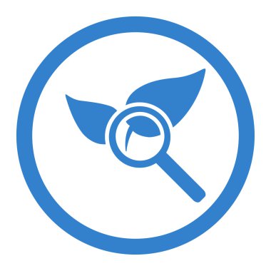 Doğal ilaç yuvarlak vektör simge keşfetmek