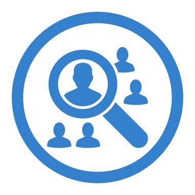 Hastalar yuvarlak vektör simge keşfetmek