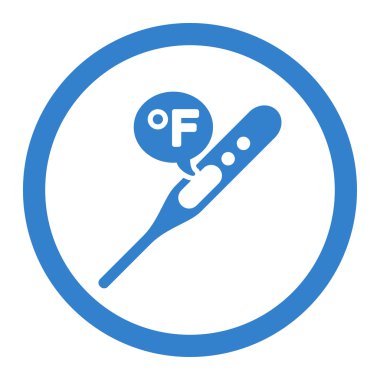 Fahrenheit sıcaklık yuvarlak vektör simgesi