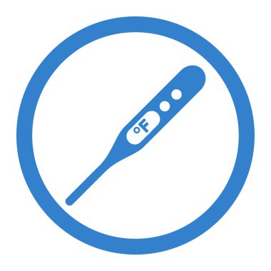 Fahrenheit Thermometer Circled Vector Icon