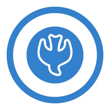 Düşen ruh yuvarlak vektör simgesi