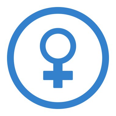 Kadın sembolü yuvarlak vektör simgesi