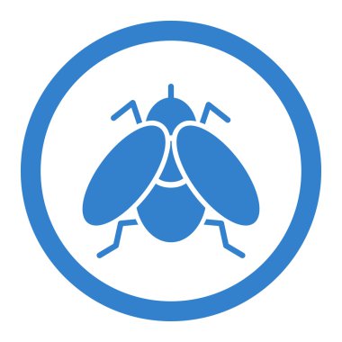 Sinek yuvarlak vektör simgesi