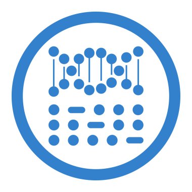 Genom kodu yuvarlak vektör simgesi