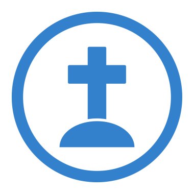 Mezar taşı yuvarlak vektör simgesi