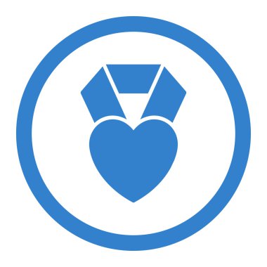 Kalp Ödülü daire içinde vektör simgesi