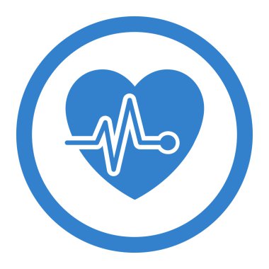 Heart Chart Circled Vector Icon