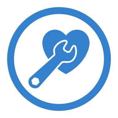 Kalp ameliyatı daire içinde vektör simgesi