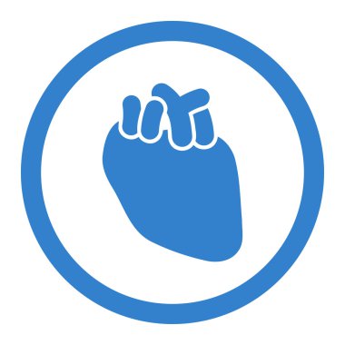 Kalp daire içinde vektör simgesi