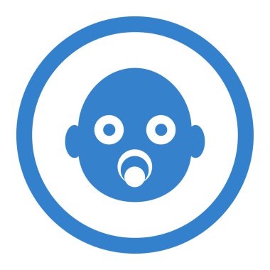 Bebek kafa daire içinde vektör simgesi