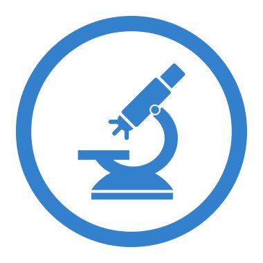 Labs mikroskop yuvarlak vektör simgesi