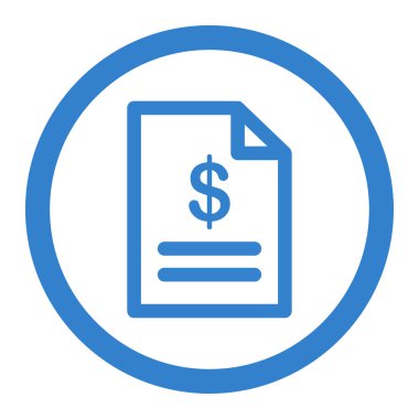 Fatura yuvarlak vektör simgesi