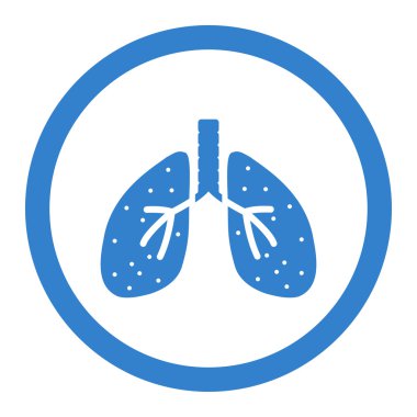 Akciğerler daire içinde vektör simgesi