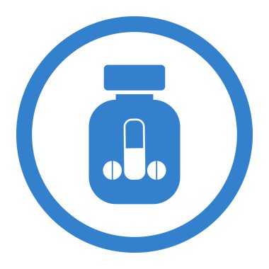 Adam tıp daire içinde vektör simgesi