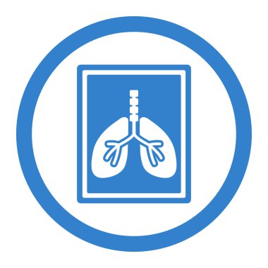 Akciğer röntgeni fotoğraf yuvarlak vektör simgesi