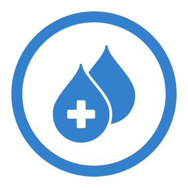 Tıbbi damla yuvarlak vektör simgesi