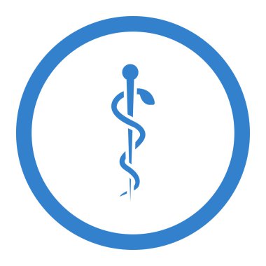 Tıbbi iğne yuvarlak vektör simgesi