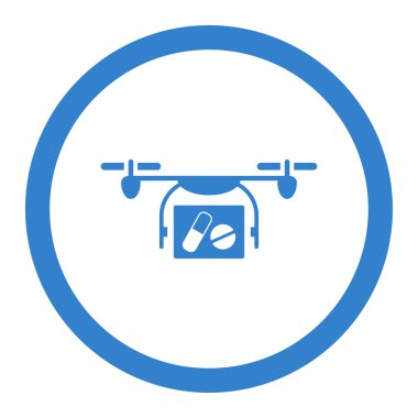 Medical Air Copter Circled Vector Icon