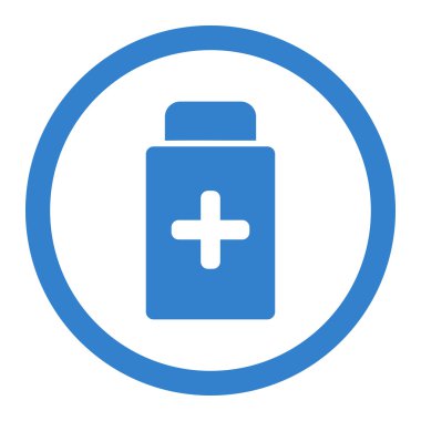 Medication Container Circled Vector Icon