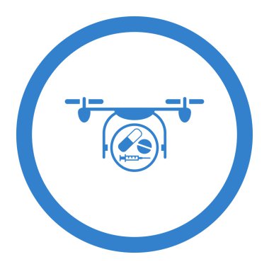 Medication Drone Circled Vector Icon
