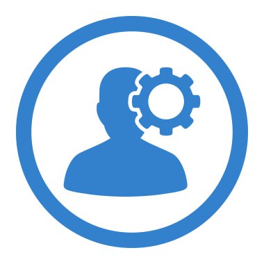 Migren daire içinde vektör simgesi