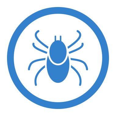 Mite yuvarlak vektör simgesi