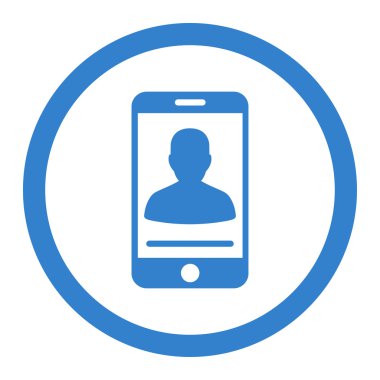 Mobile Contact Circled Vector Icon