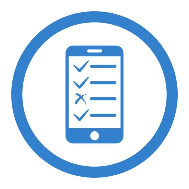 Mobil Test yuvarlak vektör simgesi