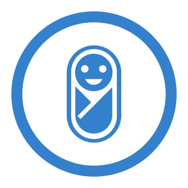 Yeni doğan yuvarlak vektör simgesi