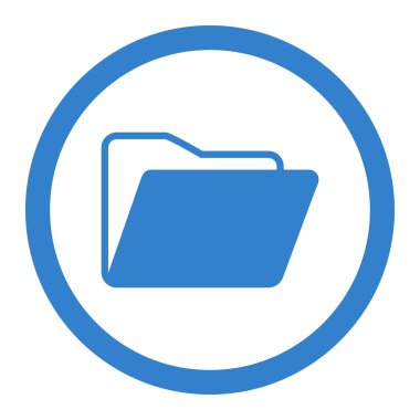 Open Archive Circled Vector Icon