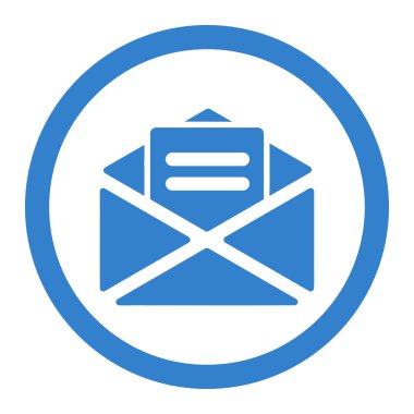 Open Mail Circled Vector Icon