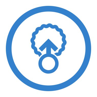 Ovum penetrasyon yuvarlak vektör simgesi