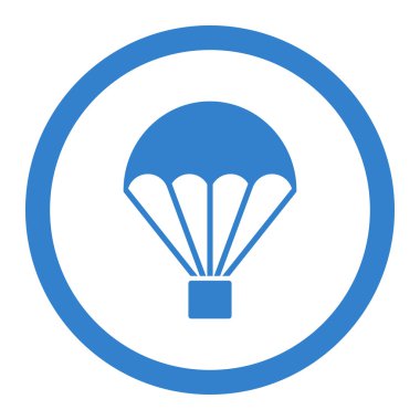 Paraşüt yuvarlak vektör simgesi