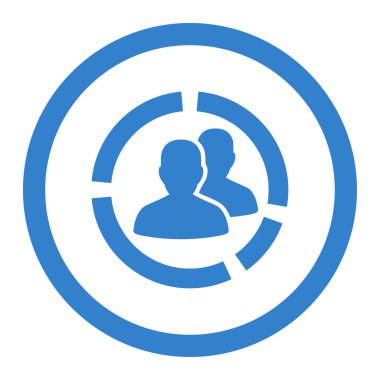 Hasta diyagramı yuvarlak vektör simgesi