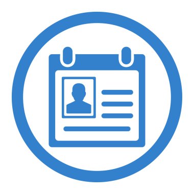 Kişisel rozet yuvarlak vektör simgesi