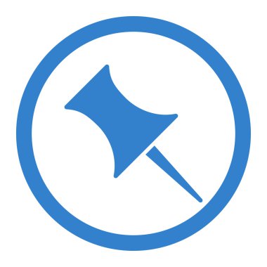 PIN daire içinde vektör simgesi