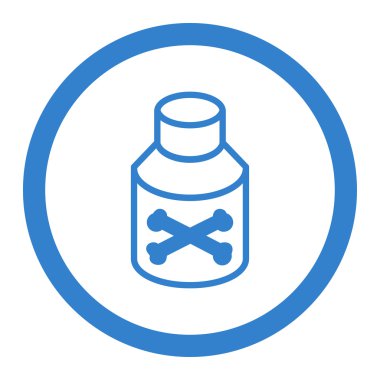 Zehir konteyner daire içinde vektör simgesi