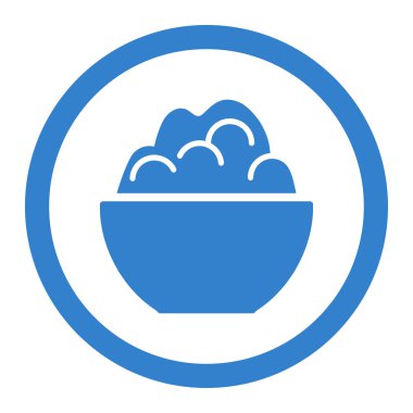 Porriage yuvarlak vektör simgesi