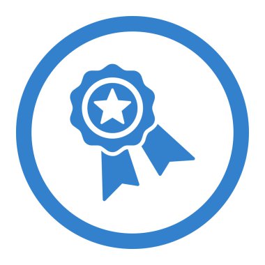 Kalite damgası daire içinde vektör simgesi