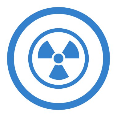 Radyasyon tehlike daire içinde vektör simgesi