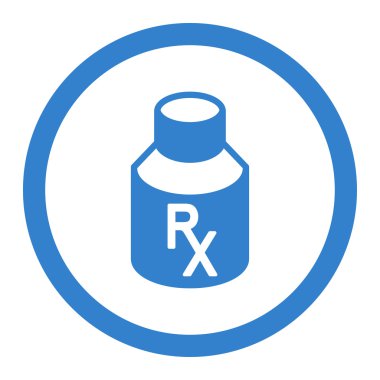 Receipt Vial Circled Vector Icon