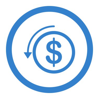 Daire içinde vektör simge iade