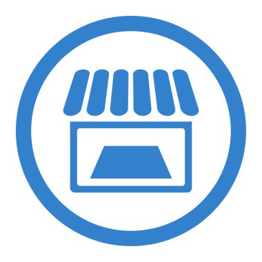 Mağaza daire içinde vektör simgesi