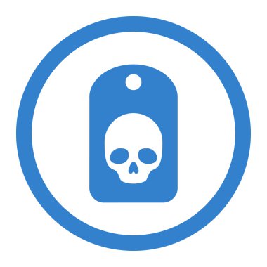 Dead Label Circled Vector Icon
