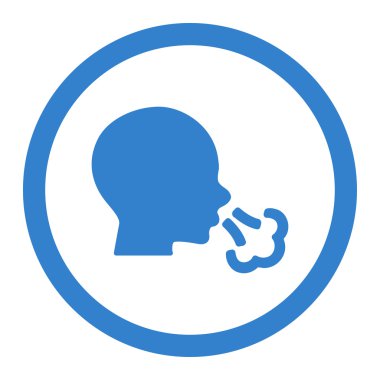 Yuvarlak vektör simge hapşırma