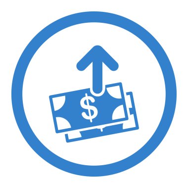 Para daire içinde vektör simge harcamak